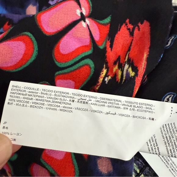 NWT Desigual PATCHWORK CORSET BLOUSE Sz M Long Sleeves Top - Picture 8 of 8